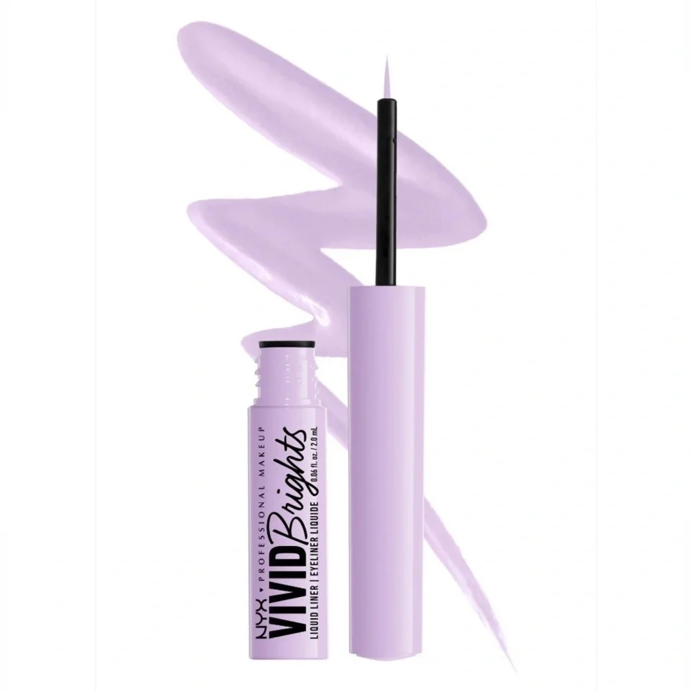 (2)-NYX PROFESSIONAL MAKEUP Vivid Brights Liquid Eyeliner Liner - LILAC & PINK